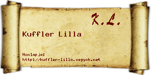 Kuffler Lilla névjegykártya